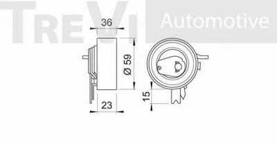 TREVI AUTOMOTIVE td1119 -  Натяжной ролик, ремень ГРМ